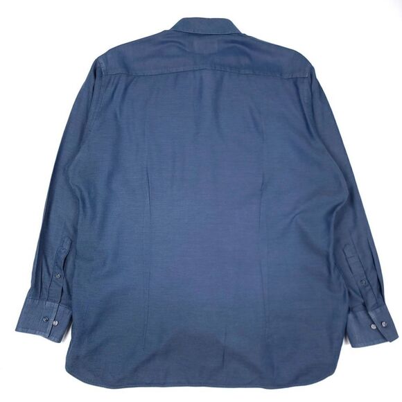 TED BAKER Endurance Long Sleeve Button Down Dress Shirt in Slate Blue Mens 17.5 - Picture 6 of 7